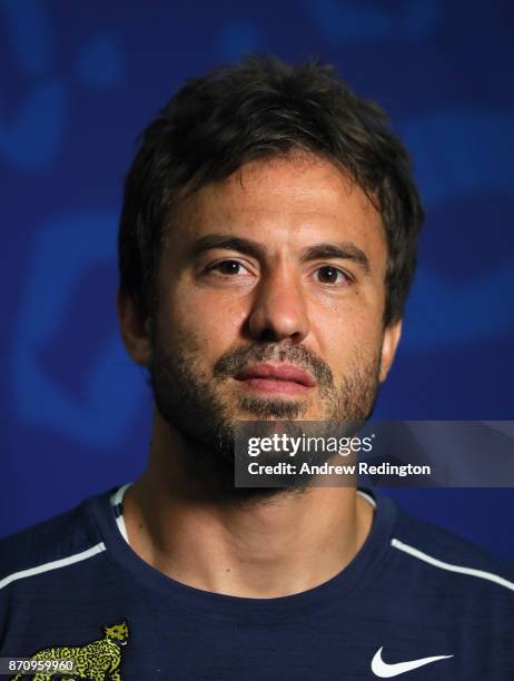 Juan Martin Hernandez is pictured during Argentina Media Access at The Lensbury on November 6, 2017 in Teddington, England.