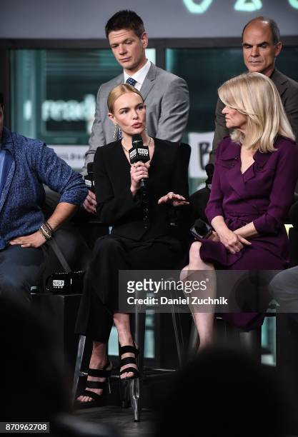 Jon Beavers, Michael Kelly, Kate Bosworth and Martha Raddatz attend the Build Series to discuss the mini-series 'The Long Road Home' at Build Studio...