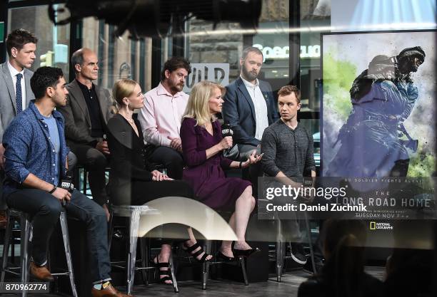 Jon Beavers, E.J. Bonilla, Michael Kelly, Kate Bosworth, Martha Raddatz, Aaron Fowler, Eric Bourquin and Noel Fisher attend the Build Series to...