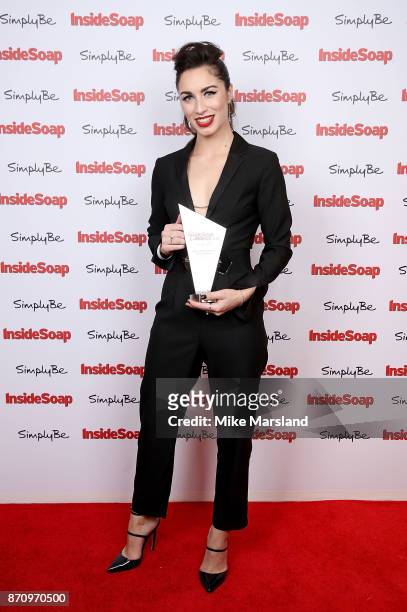 Award winner Julia Goulding attends the Inside Soap Awards held at The Hippodrome on November 6, 2017 in London, England.