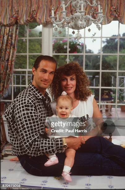 Steven Seagal and his wife, actress/supermodel Kelly LeBrock at home when they where married and had their first child. They divorced in 1994. April...