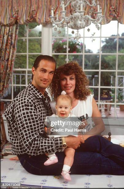 Steven Seagal and his wife, actress/supermodel Kelly LeBrock at home when they where married and had their first child. They divorced in 1994. April...