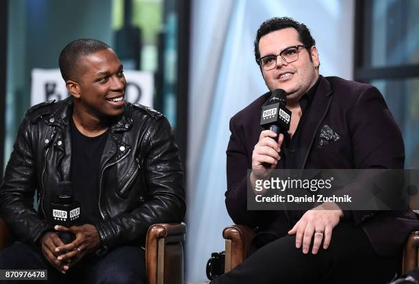 Leslie Odom Jr. And Josh Gad attend the Build Series to discuss the new film 'Murder on The Orient Express' at Build Studio on November 6, 2017 in...