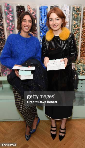 Laura Jackson and Alice Levine attend Birchbox's first UK pop-up store launch party on November 6, 2017 in London, England.