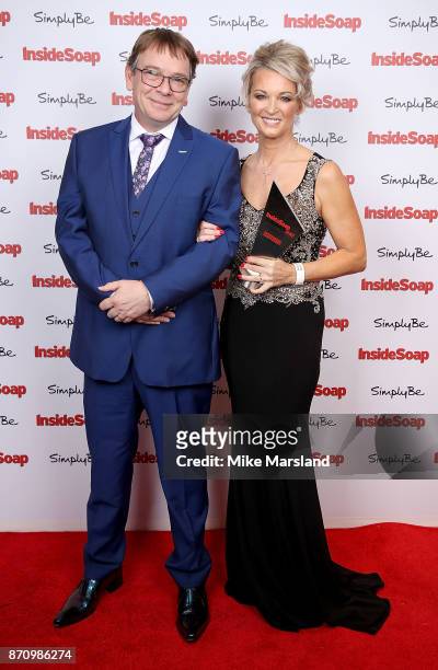 Adam Woodyatt and Gillian Taylforth attend the Inside Soap Awards held at The Hippodrome on November 6, 2017 in London, England.