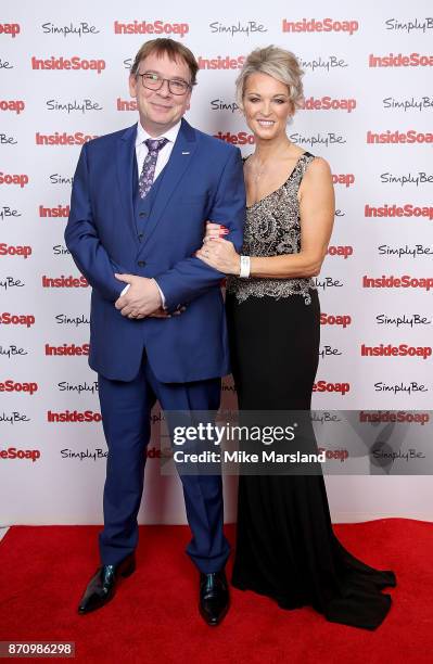 Adam Woodyatt and Gillian Taylforth attend the Inside Soap Awards held at The Hippodrome on November 6, 2017 in London, England.