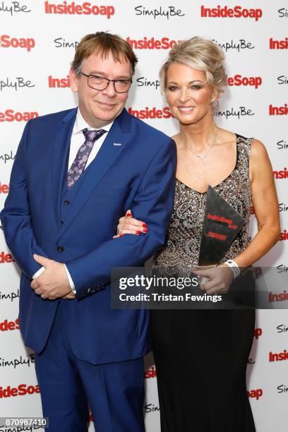 Adam Woodyatt and Gillian Taylforth attend the Inside Soap Awards held at The Hippodrome on November 6, 2017 in London, England.