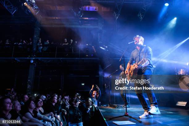 Singer Samu Hauber of Sunrise Avenue performs live on stage during a concert at Kesselhaus on November 6, 2017 in Berlin, Germany.