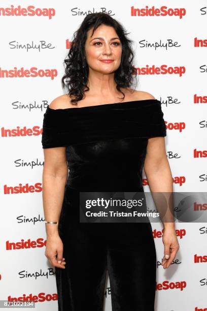 Natalie J Robb, winner of the award for Sexiest Female, attends the Inside Soap Awards held at The Hippodrome on November 6, 2017 in London, England.