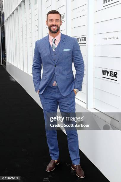 Kris Smith poses at the MYER Marquee on Melbourne Cup Day at Flemington Racecourse on November 7, 2017 in Melbourne, Australia.