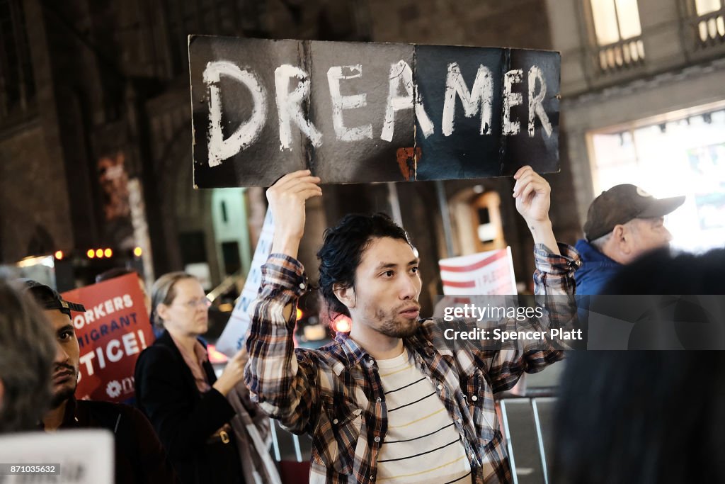 New York Immigration Coalition Holds Rally At Trump Tower In New York