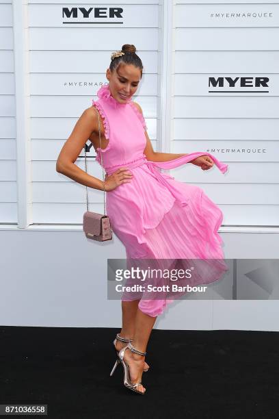 Jodi Gordon attends the MYER Marquee on Melbourne Cup Day at Flemington Racecourse on November 7, 2017 in Melbourne, Australia.