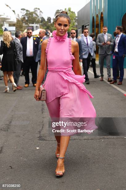 Jodi Gordon attends the MYER Marquee on Melbourne Cup Day at Flemington Racecourse on November 7, 2017 in Melbourne, Australia.