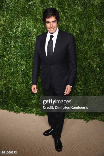 Illusionist David Copperfield attends the 14th Annual CFDA/Vogue Fashion Fund Awards at Weylin B. Seymour's on November 6, 2017 in the Brooklyn...