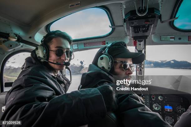 In this handout image supplied by Jägermeister, Josh Friend and Pat Lundy of London band Modestep perform a thrilling Jägermeister Ice Cold Gig,...