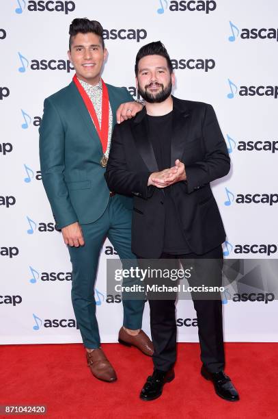 Dan Smyers and Shay Mooney of Dan + Shay attend the 55th annual ASCAP Country Music awards at the Ryman Auditorium on November 6, 2017 in Nashville,...