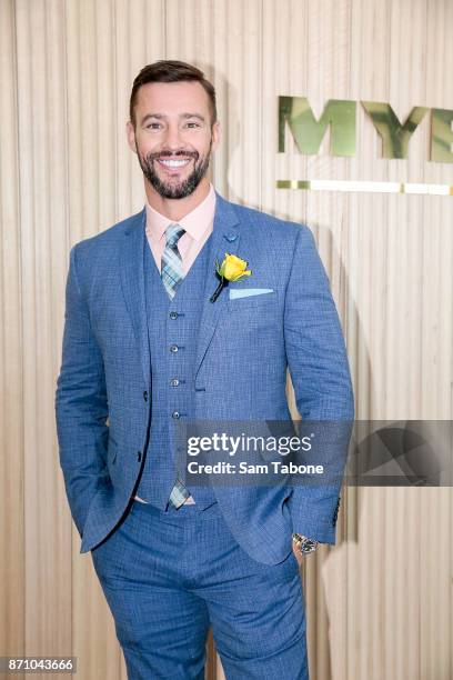 Kris Smith poses at the Myer Marquee on Melbourne Cup Day at Flemington Racecourse on November 7, 2017 in Melbourne, Australia.