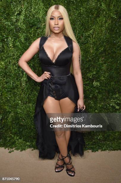 Rapper Nicki Minaj attends the 14th Annual CFDA/Vogue Fashion Fund Awards at Weylin B. Seymour's on November 6, 2017 in the Brooklyn borough of New...