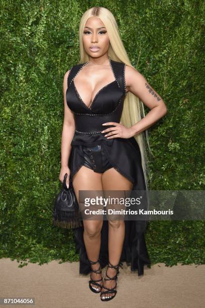 Rapper Nicki Minaj attends the 14th Annual CFDA/Vogue Fashion Fund Awards at Weylin B. Seymour's on November 6, 2017 in the Brooklyn borough of New...