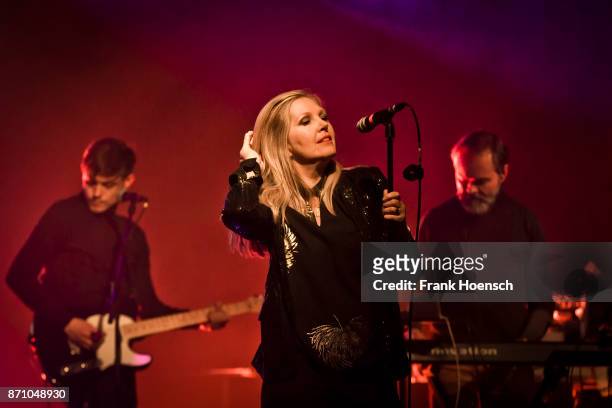 Singer Sarah Cracknell of the British band Saint Etienne performs live on stage during a concert at the Columbia Theater on November 6, 2017 in...