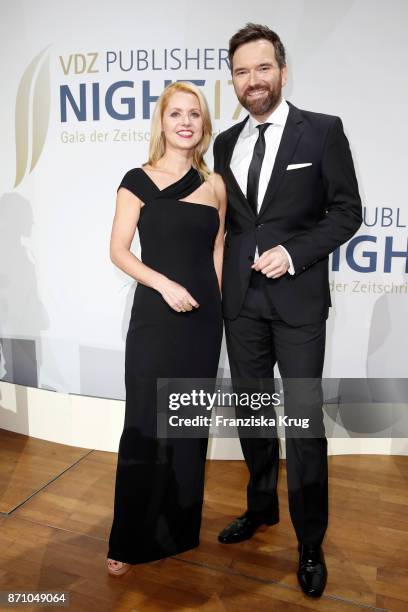 Astrid Frohloff and Ingo Nommsen during the VDZ Publishers' Night at Deutsche Telekom's representative office on November 6, 2017 in Berlin, Germany.