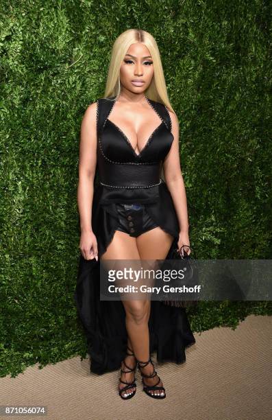 Nicki Minaj attends the 14th Annual CFDA/Vogue Fashion Fund Awards at Weylin B. Seymour's on November 6, 2017 in the Brooklyn borough of New York...