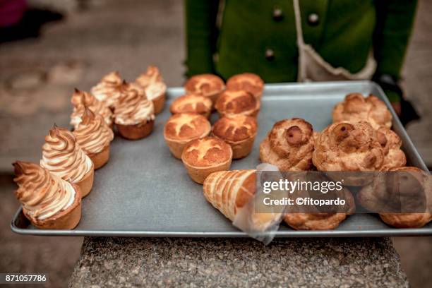 sweet bread in a tray - san cristobal stock pictures, royalty-free photos & images