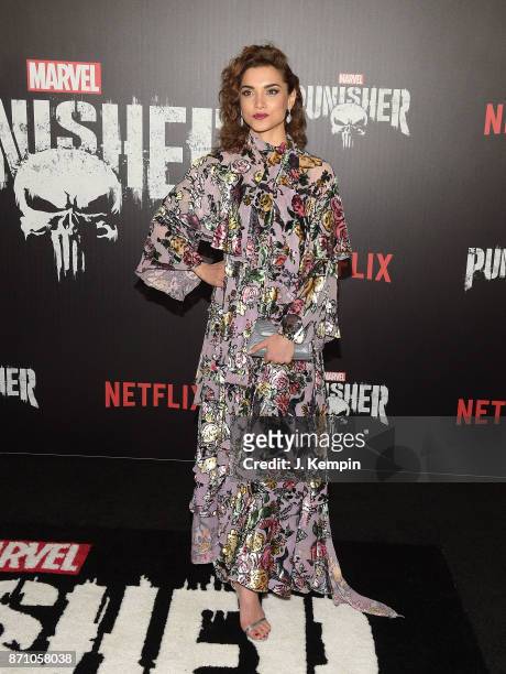 Actress Amber Rose Revah attends the "Marvel's The Punisher" New York Premiere on November 6, 2017 in New York City.