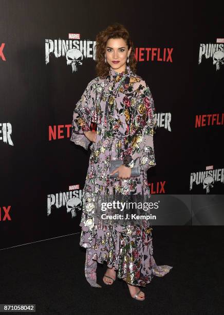 Actress Amber Rose Revah attends the "Marvel's The Punisher" New York Premiere on November 6, 2017 in New York City.