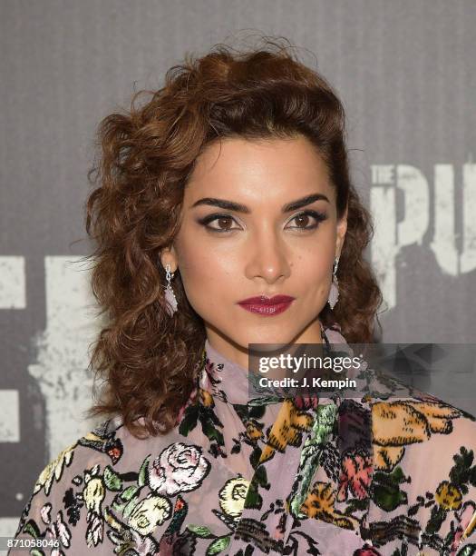 Actress Amber Rose Revah attends the "Marvel's The Punisher" New York Premiere on November 6, 2017 in New York City.