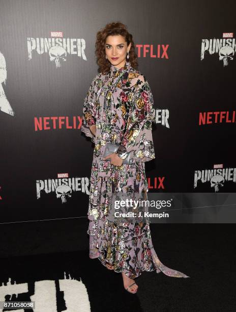 Actress Amber Rose Revah attends the "Marvel's The Punisher" New York Premiere on November 6, 2017 in New York City.