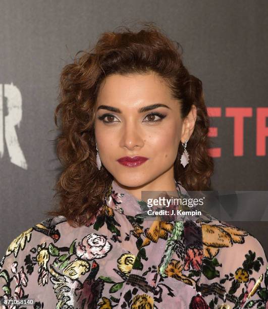Actress Amber Rose Revah attends the "Marvel's The Punisher" New York Premiere on November 6, 2017 in New York City.