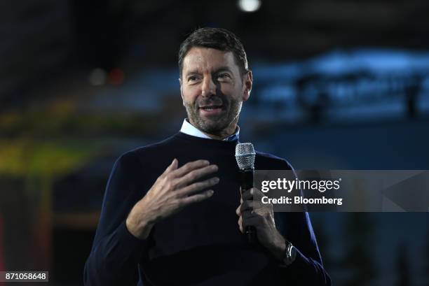 Kasper Rorsted, chief executive officer of Adidas AG, speaks during the DreamForce Conference in San Francisco, California, U.S., on Monday, Nov. 6,...