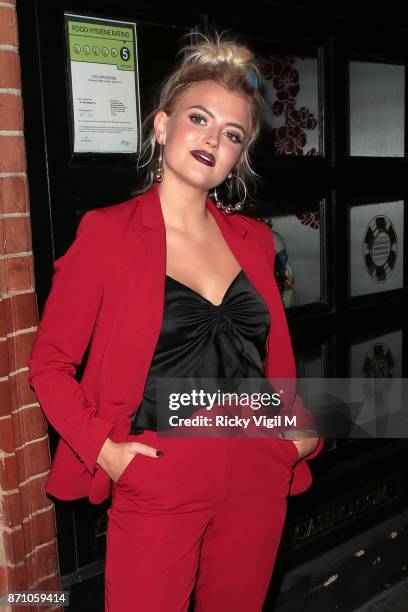 Lucy Fallon, winner of the award for Best Actress, attends the Inside Soap Awards held at The Hippodrome on November 6, 2017 in London, England.