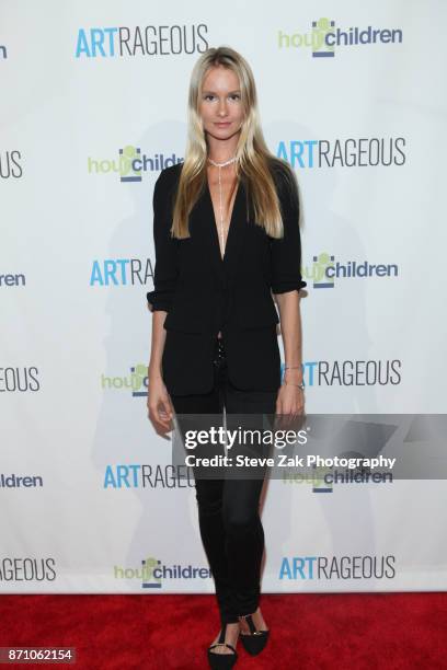 Model Elena Kurnosova attends 2017 ARTrageous Gala Dinner at Cipriani 25 Broadway on November 6, 2017 in New York City.