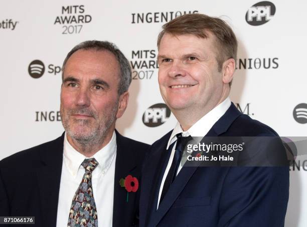 David Munns, Nordoff Robins Music Therapy Chairman and Rob Stringer, Sony Music CEO attending the 26th annual Music Industry Trust Awards held at The...