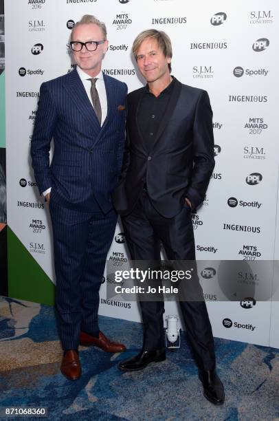 Gary Kemp and Steve Norman of Spandau Ballet attending the 26th annual Music Industry Trust Awards held at The Grosvenor House Hotel on November 6,...