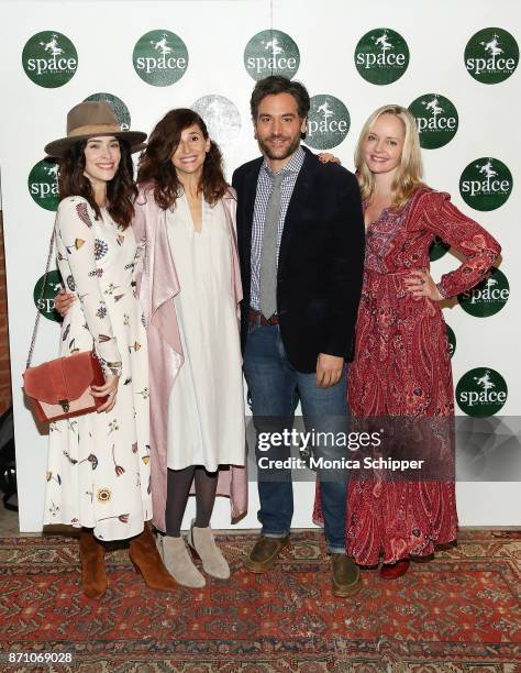 Actors Abigail Spencer, Michaela Watkins, Josh Radnor and Marley Shelton attend the 2nd Annual Space On Ryder Farm Gala at Metropolitan West on...