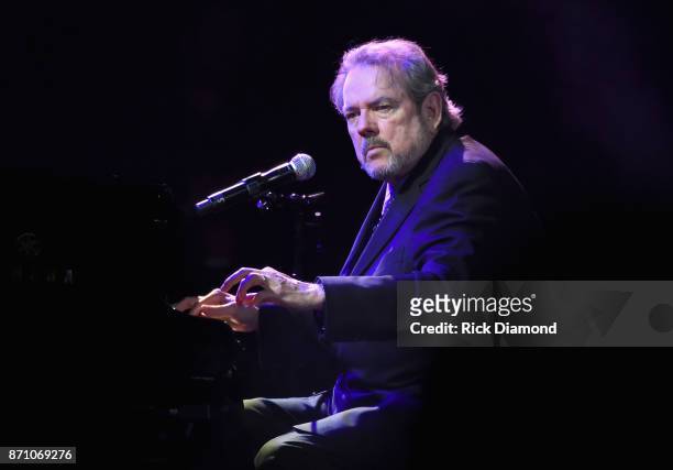 Singer-songwriter Jimmy Webb performs onstage during the 55th annual ASCAP Country Music awards at the Ryman Auditorium on November 6, 2017 in...
