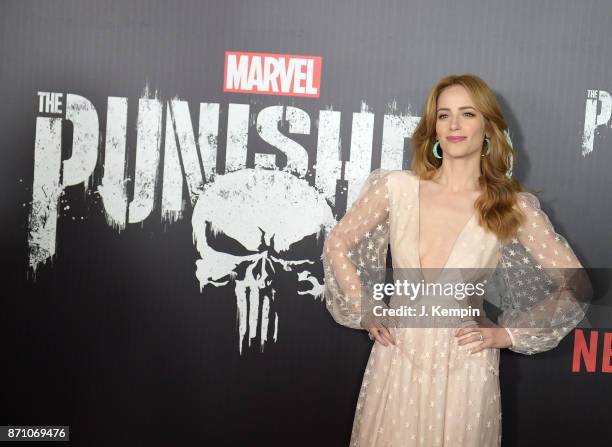 Actress Jaime Ray Newman attends the "Marvel's The Punisher" New York Premiere on November 6, 2017 in New York City.