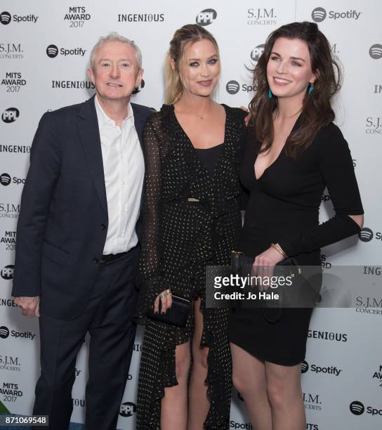 Louis Walsh, Laura Whitmore and Aisling Bea attending the 26th annual Music Industry Trust Awards held at The Grosvenor House Hotel on November 6,...