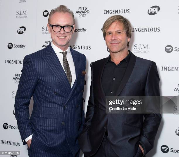 Gary Kemp and Steve Norman attending the 26th annual Music Industry Trust Awards held at The Grosvenor House Hotel on November 6, 2017 in London,...