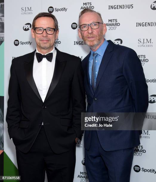 Nick Heyward and Richard Tandy attending the 26th annual Music Industry Trust Awards held at The Grosvenor House Hotel on November 6, 2017 in London,...