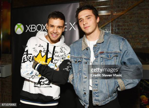 Liam Payne and Brooklyn Beckham attend as Liam Payne, Chloe Grace Moretz, Brooklyn Beckham and Caleb McLaughlin Host Xbox One x VIP Event & Xbox Live...