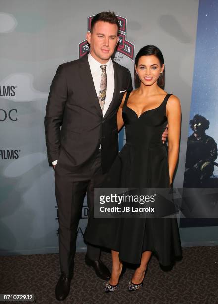 Channing Tatum and Jenna Dewan Tatum attend the premiere of 'War Dog: A Soldier's Best Friend' presented by HBO and Army Ranger Lead The Way Fun on...