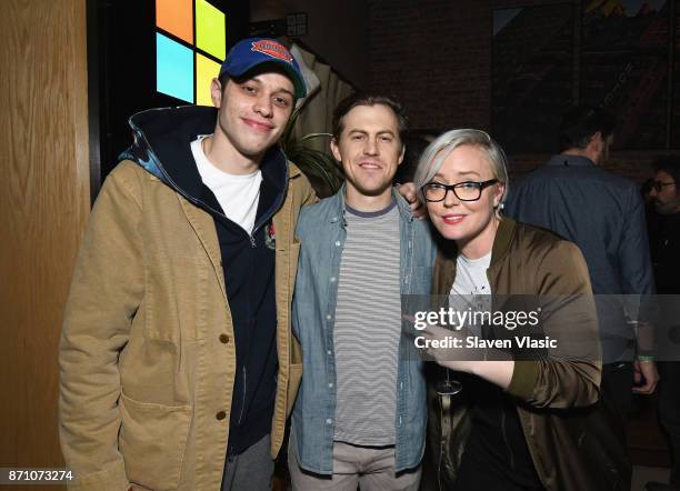 Pete Davidson, Alex Moffat and Kate Yeager attend as Liam Payne, Chloe Grace Moretz, Brooklyn Beckham and Caleb McLaughlin Host Xbox One x VIP Event...