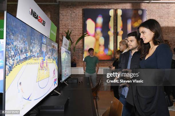 Jerry Ferrara and Breanne Racano attends as Liam Payne, Chloe Grace Moretz, Brooklyn Beckham and Caleb McLaughlin Host Xbox One x VIP Event & Xbox...