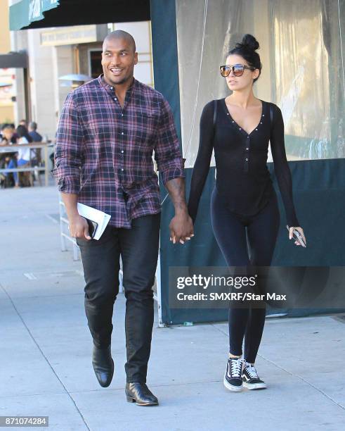 Larry English and Nicole Williams are seen on November 6, 2017 in Los Angeles, CA.