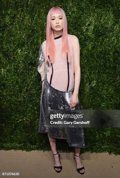 Model Fernanda Ly attends the 14th Annual CFDA/Vogue Fashion Fund Awards at Weylin B. Seymour's on November 6, 2017 in the Brooklyn borough of New...