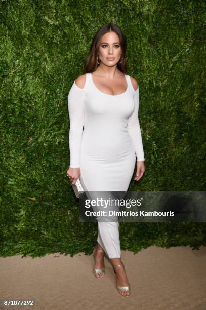 Ashley Graham attends the 14th Annual CFDA/Vogue Fashion Fund Awards at Weylin B. Seymour's on November 6, 2017 in the Brooklyn borough of New York...